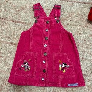 Vintage minnie mouse overalls dress